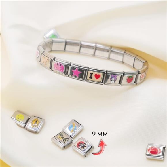 Full 18 Charm Italian Charm Bracelet - Picture 4 of 7